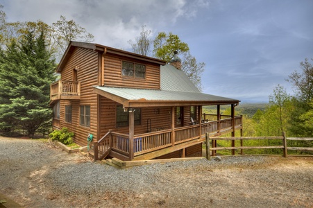 View From The Top- Drive up to the cabin from the entryway driveway