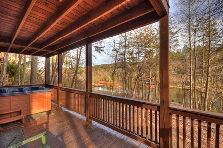 All Aboard- Deck with a pond view