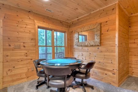 The Great Escape- Game room poker table & chairs