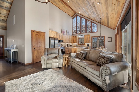 The Peaceful Meadow Cabin- Entry Level Living Room