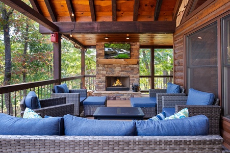 L'Atitude Adjustment - Entry Level Outdoor Sitting Area with Gas Fireplace