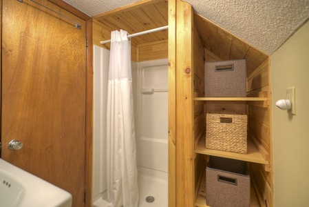Toccoa Mist- Upper level bathroom with walk in shower