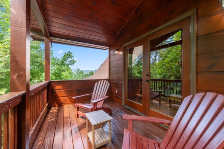 Mountain High Lodge - Upper Level Primary King Bedroom's Private Balcony