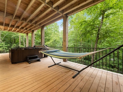 Creek Songs- Lower level deck  hammock