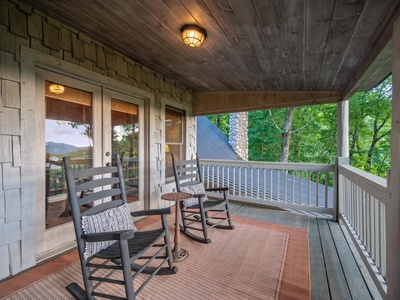 Aska Bliss- Balcony view with seating and a view of the mountains