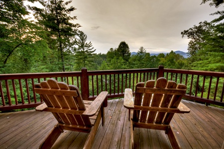 Mountain High Lodge - Entry Level Deck with Forest and Mountain Views