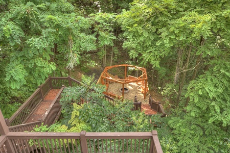 Hemptown Heights- view of the firpit area from the deck