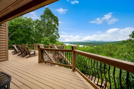 Peacock Chalet- Entry Level Deck View