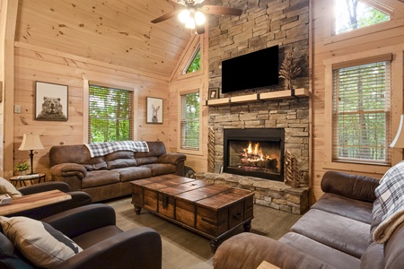 BeauJax Cabin - Entry Level Living Room