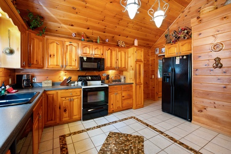 Awesome Retreat- Kitchen view with full appliances
