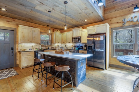 Rustic Elegance - Kitchen Island Seating