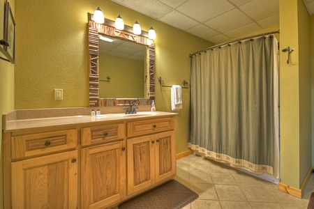 Above Ravens Ridge- Lower level bathroom