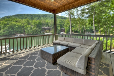 Jump Right In- Main level deck overlooking the lake with outdoor seating
