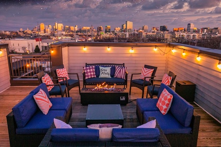 Rooftop with fire pit