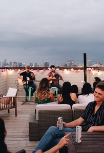 Rooftop at dusk