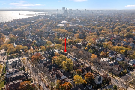 Aerial looking South toward downtown Milwaukee