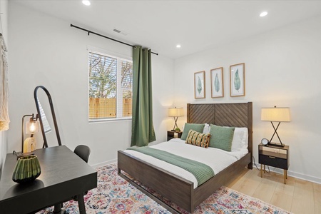 Mellow Meadow Cozy Bedroom with Desk