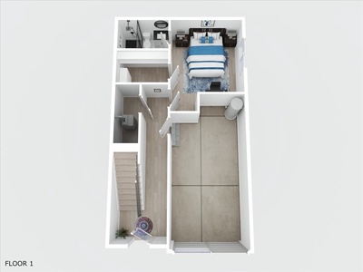 Level 1 Floor Plan: Garage and Bedroom