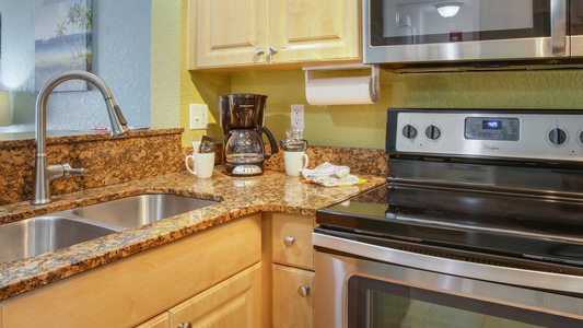 Surf Beach Resort Room 204 Counter Kitchen Coffee Pot