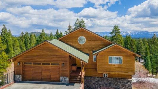 Aerial View Of Front of House: Mountaintop Tahoe Donner Getaway