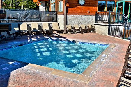Hot tub in the Trout Creek Rec Center.: Mountaintop Tahoe Donner Getaway