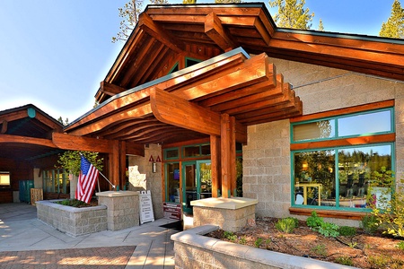 Exterior of the Trout Creek Recreation Center.: Mountaintop Tahoe Donner Getaway