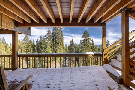 Back deck: Mountaintop Tahoe Donner Getaway