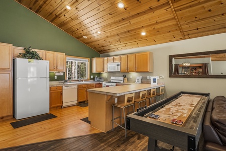 Kitchen area:  Donner Lake Getaway W/Private Hot Tub