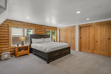 Master Bedroom: Tahoe Donner Log Cabin