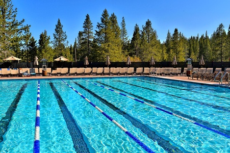 Olympic pool at the nearby rec center.: Mountaintop Tahoe Donner Getaway