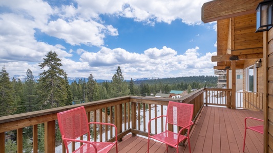 View From Back Deck: Mountaintop Tahoe Donner Getaway