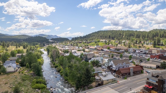 Aerial Downtown Truckee
