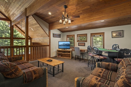 Upstairs game room: 
Donner Lake Vacation Lodge