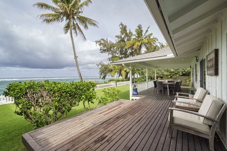 Relax on your private deck with stunning ocean views, tropical palms, and gentle trade winds creating the perfect island escape.