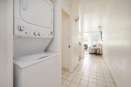 Your laundry is effortlessly handled with the in-unit washer and dryer, so you can pack lighter and freshen up your favorite outfits any time during your stay.