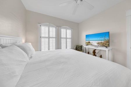 The king bedroom with private bathroom!