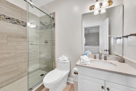 The double-queen room with private bathroom!