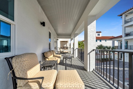 The master suite includes a huge balcony!