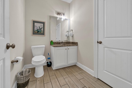 A half-bath conveniently located on the ground floor!