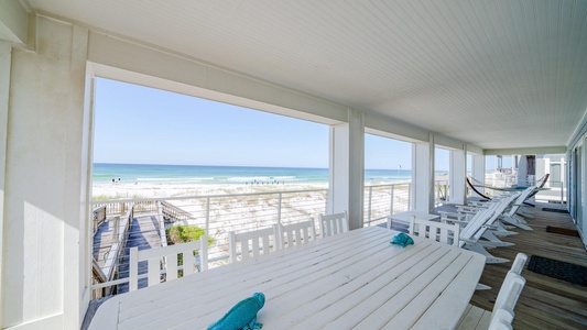 Lunch, lounge and linger on the huge shaded deck!