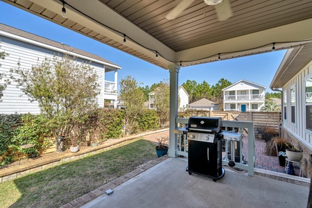 Grill up on the covered patio!