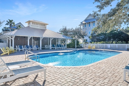 The pool is just steps away from your door!