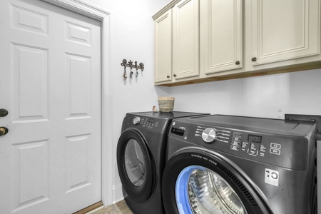 Your private laundry room features full-size washer and dryer, making longer stays effortless and comfortable.