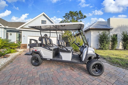 A 6-Passenger Golf Cart is Included!