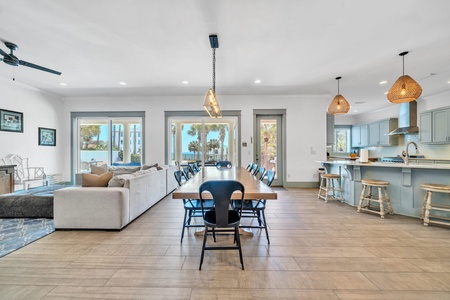 Plentiful seating at dining room, breakfast bar and patio table!