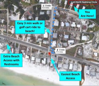 Easy walk to beach and Scenic 30A!