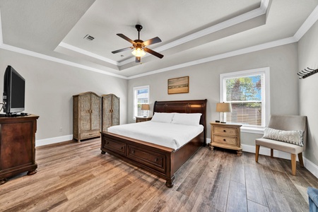 Master suite with king bed and private bathroom!