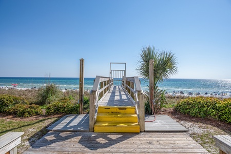 From the pool, a private walkway to the beach!
