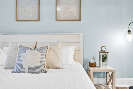 Drift into peaceful dreams surrounded by coastal charm—soft blues and natural textures create your perfect seaside sanctuary.