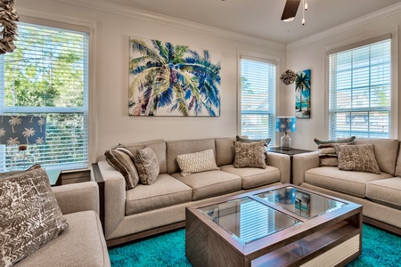 Sit back and relax in the comfortable and inviting living room!